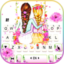 Best Friends Floral Keyboard Theme