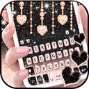 Black Pink Glitter Keyboard Theme