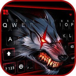 Bloody Metal Scary Wolf Keyboard - Wolf theme