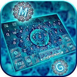 Blue Galaxy Mandala Keyboard Theme