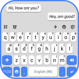 Blue White Chat Keyboard Theme