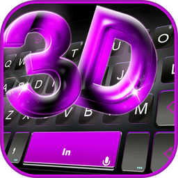 Classic 3D Purple Keyboard Theme
