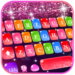 Colorful Glitter Keyboard Theme