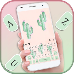 Cute Cartoon Cactus Keyboard Theme
