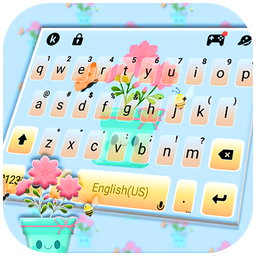 Cute Flower Pot Keyboard Theme