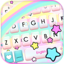 Cute Rainbow Stars Keyboard Ba