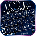 Dark Blue Heartbeat Keyboard T
