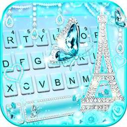 Diamond Paris Butterfly Keyboard Theme