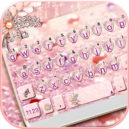 Diamond Pearl Heart Keyboard Theme