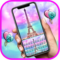 Pink Paris Eiffel Tower love Keyboard