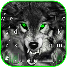 Fierce Wolf Green Keyboard Theme