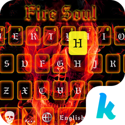Fire Soul Skull Keyboard Theme