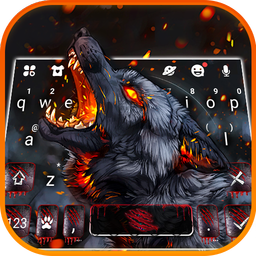 Flaming Wolf Keyboard Theme