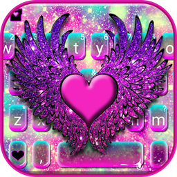 Galaxy Heart Wings Keyboard Theme