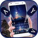 Galaxy Mountains Keyboard Theme