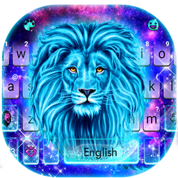 Galaxy Neon Lion Keyboard Theme