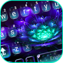 Galaxy Purple Flower Keyboard Theme