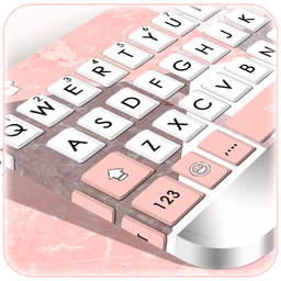 Geometric Coral Pink Keyboard Theme