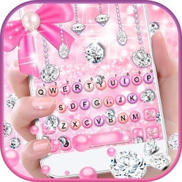 Girly Pink Pearl Keyboard Theme