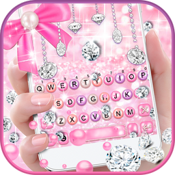 Girly Pink Pearl Keyboard Theme