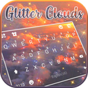 Glitter Clouds Keyboard Backgr