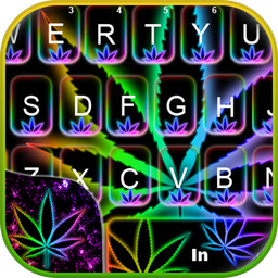 Glow Rasta Weed Keyboard Theme