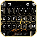 Gold Black Marble Keyboard Theme