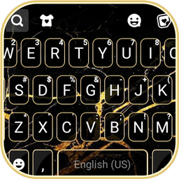 Gold Black Marble Keyboard Theme