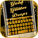 Gold Glisten Drops Keyboard Theme