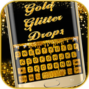 Gold Glisten Drops Keyboard Theme