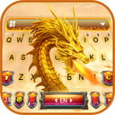 Golden Dragon Flame Keyboard Theme