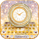 Goldglitterclock Keyboard Theme