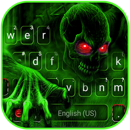 Green Zombie Skull 3 Keyboard