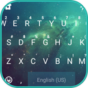 Green Galaxy Keyboard Theme