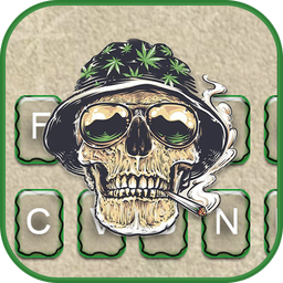 Joint Smoke Skull Warrior Keyboard Theme
