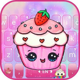 Kawaii Cute Cup Cake Keyboard Theme