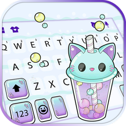 Kitty Bubble Tea Keyboard Back