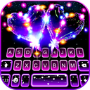 LED Heart Balloons Keyboard Background