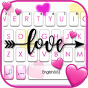 Love Hearts Arrow Keyboard Theme