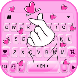 Love Pink Heart Keyboard Theme