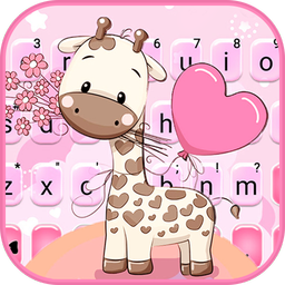 Lovely Baby Giraffe Keyboard Theme