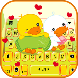 Lovely Duck Couple Keyboard Theme