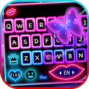 Neon Color Butterfly Keyboard Theme
