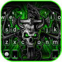 Neon Gothic Skull Keyboard The
