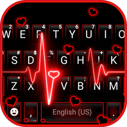 Neon Red Heartbeat Theme