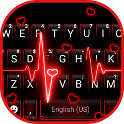 Neon Red Heartbeat Theme