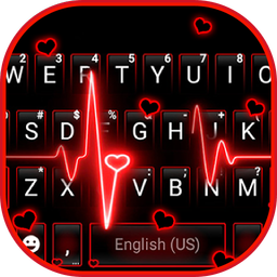 Neon Red Heartbeat Theme