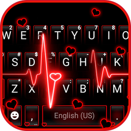 Neon Red Heartbeat Theme