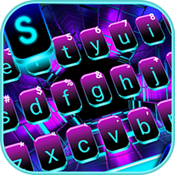 Neon Space Lights Keyboard The