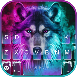 Neon Wolf New Keyboard Theme